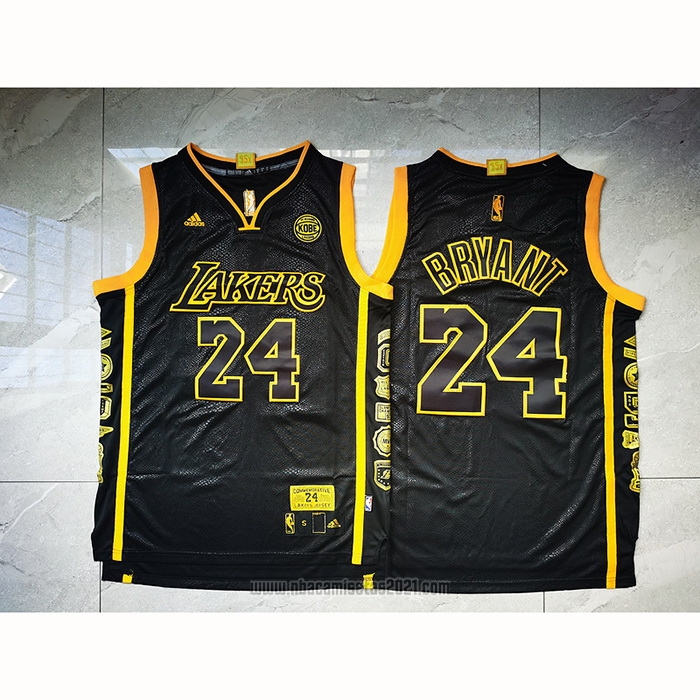 Camiseta Los Angeles Lakers Kobe Bryant #24 Retired Negro
